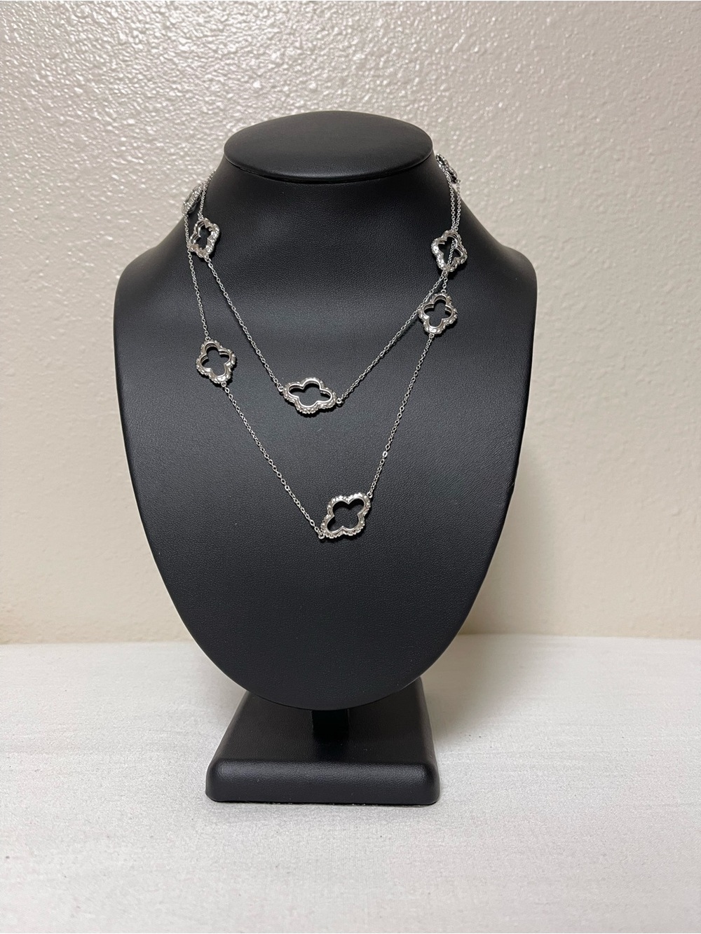 Elegant Long Silver Station Necklace - Women Jewelry Necklaces - Picture 2 of 7